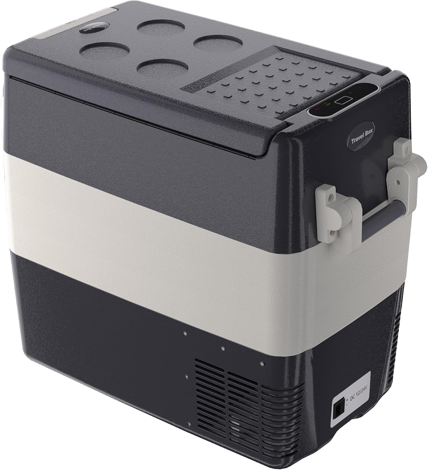 12 Volt Refrigerator, 30l Electric Cooler, 12v Fridge APP Control, 12v Cooler -4℉~68℉, Portable Freezer 12/24v DC 110-240v AC with Wheels & 2 Baskets