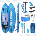 Bluefin SUP Voyage 10'10 Package with Cooler Box | Ultimate Activity Stand Up Inflatable Paddle Board | Added Stability | 20% Extra Width | Side Rails | 2X Fishing Rod Mounts | 5 Year Warranty