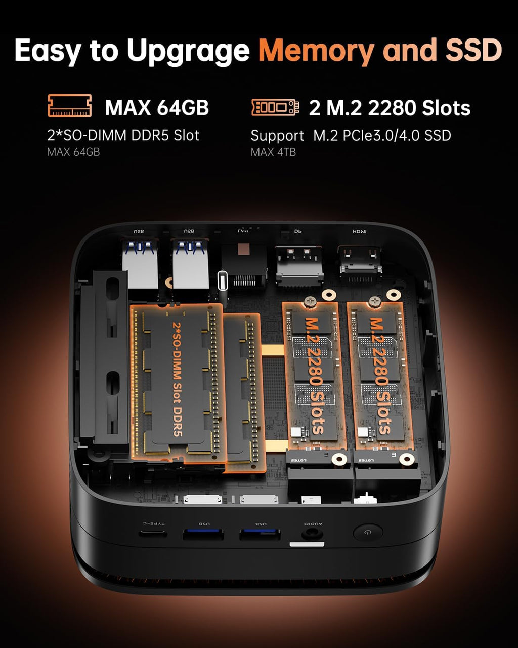 KAMRUI Mini Gaming PC, Hyper H1 win-11 Pro AMD Ryzen 7 6800H (8C/16T,up to 4.7GHz) Mini PC, 32GB LPDDR5 5500 MT/s 512GB SSD Micro Pc,Mini Desktop Computers Triple 4K Display/2.5G LAN/WiFi6/BT5