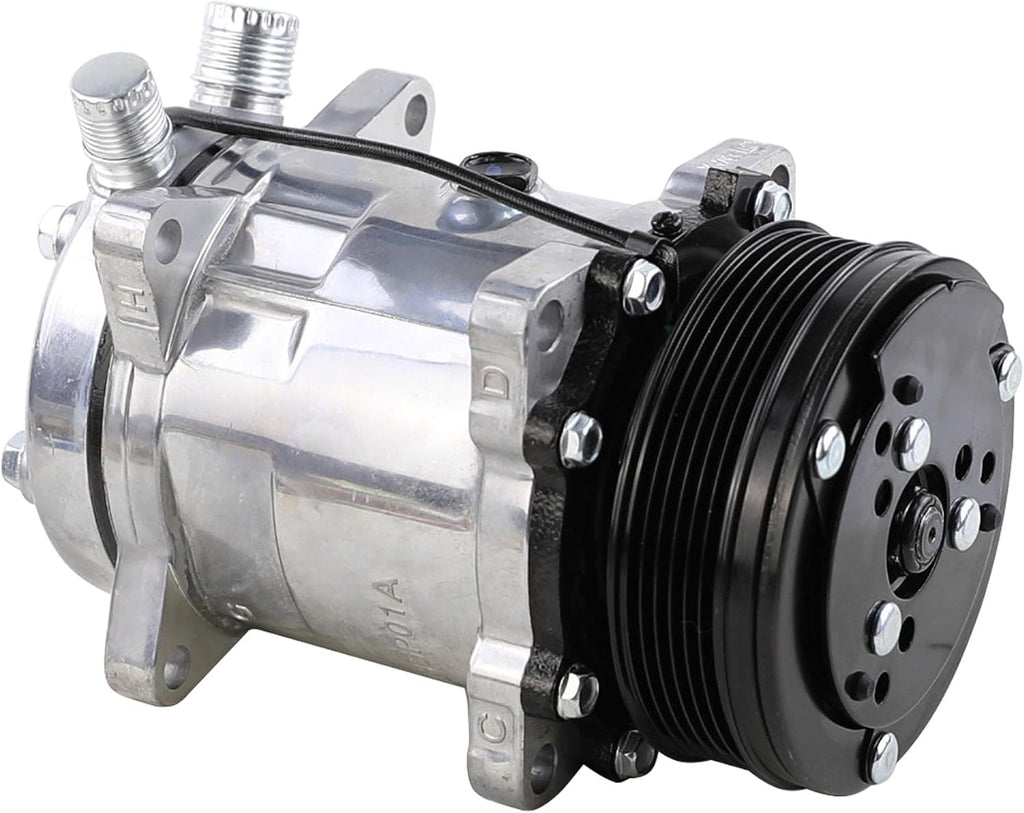 Universal A/C Compressor 6PK Clutch Sanden 508 5H14 R134A Serpentine Belt 24V