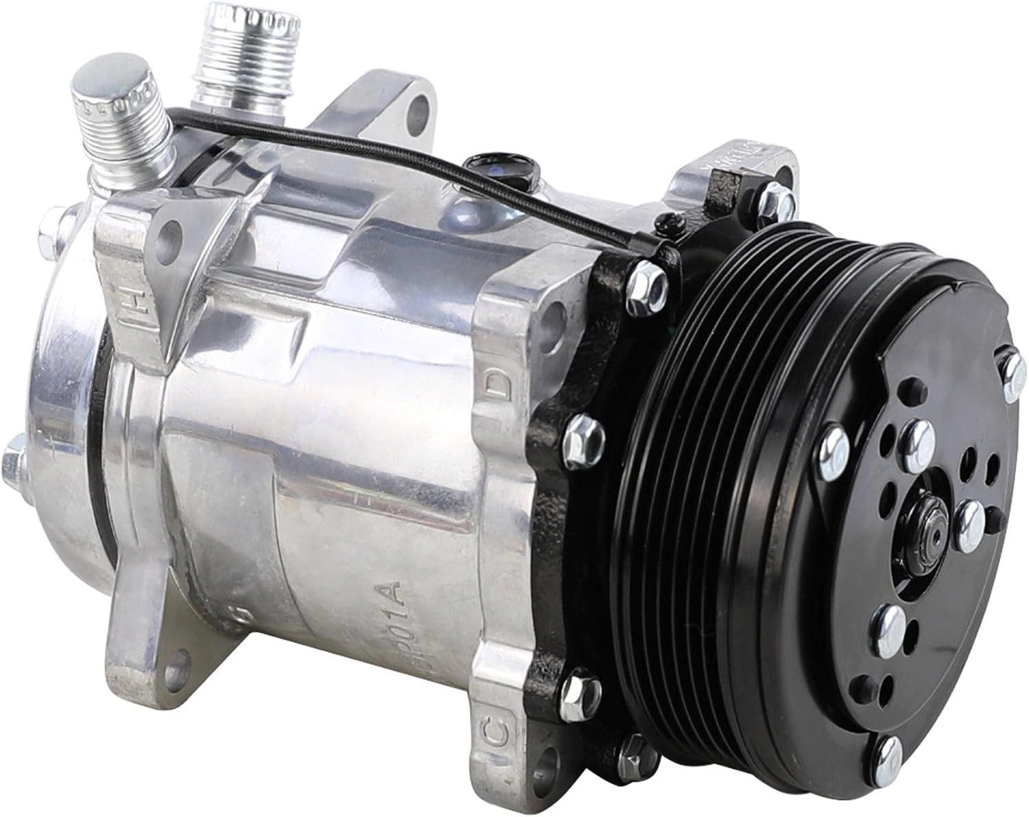 Universal A/C Compressor 6PK Clutch Sanden 508 5H14 R134A Serpentine Belt 24V