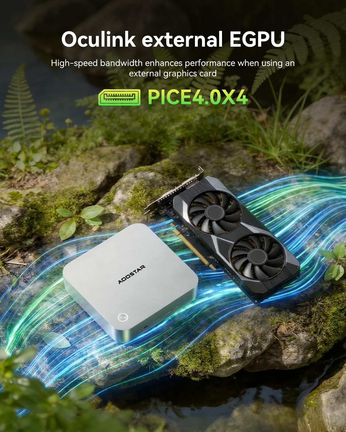 AOOSTAR Mini Desktop PC AMD Ryzen Pro 7 6850H MINI PC| 24GB LPDDR5 6400Mhz RAM wuthout SSD | Dual 2.5G LAN | Four-Screen Display (HD/DP/USB4*2) | 3*m.2 Slots| BT 5.2 | Mini Gaming PC