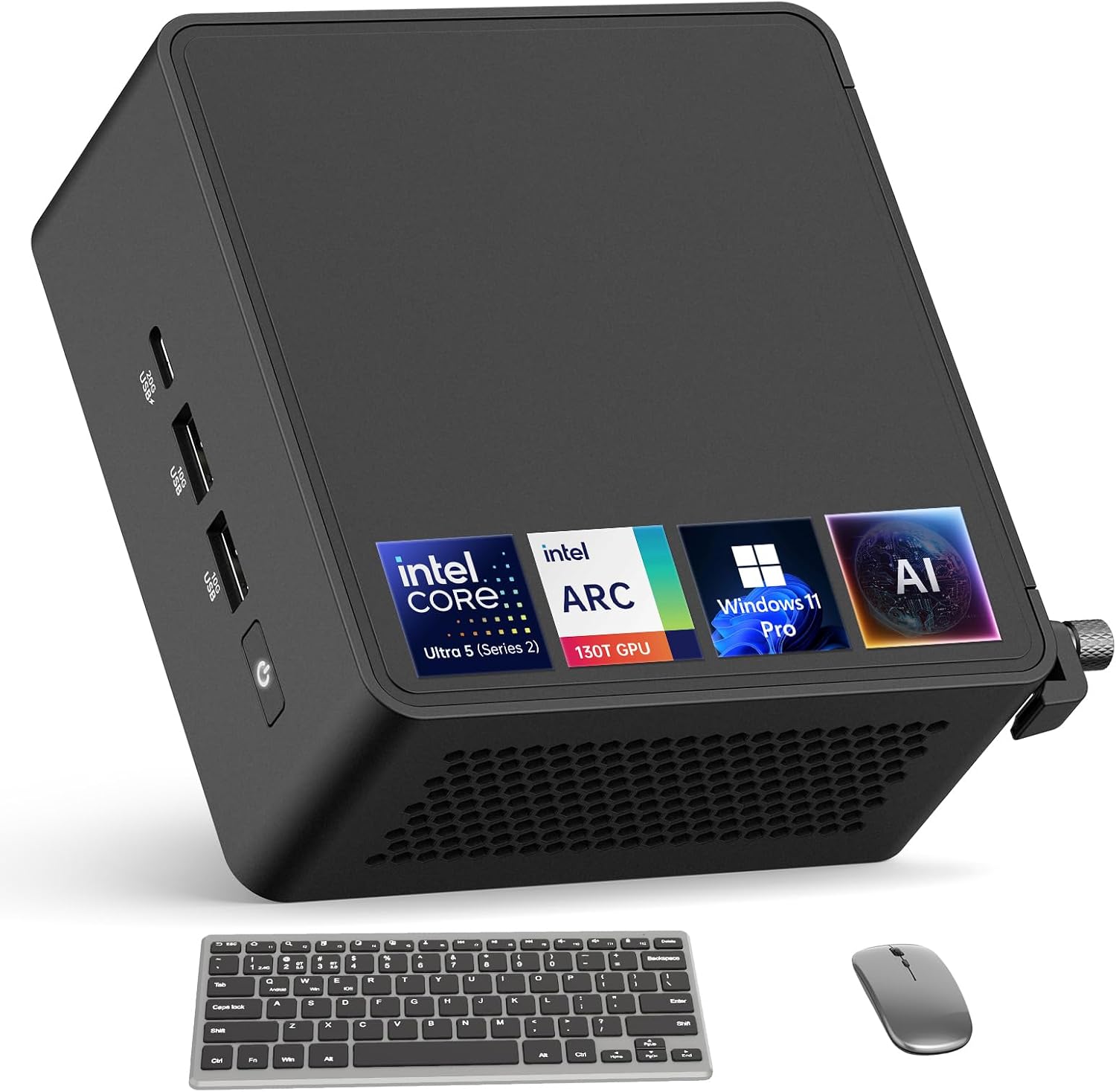 ASUS NUC 15 Pro AI Mini PC, Intel Series 2 Ultra 5 225H (14C/14T, Up to 4.9GHz), Mini Computers 16GB DDR5 RAM, 1TB PCIe SSD, Win 11 Pro, Intel Arc 130T GPU, Thunderbolt 4, WiFi 7, 8K HDR, VESA Mount