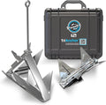 WAVESRX TriAnchor - Stainless Steel Folding PWC & Boat Anchor | Sets Instantly for Effortless Boat & Jet Ski Anchoring | Compact Patent-Pending Design Grips Better Than Plow, Fluke or Box Anchor