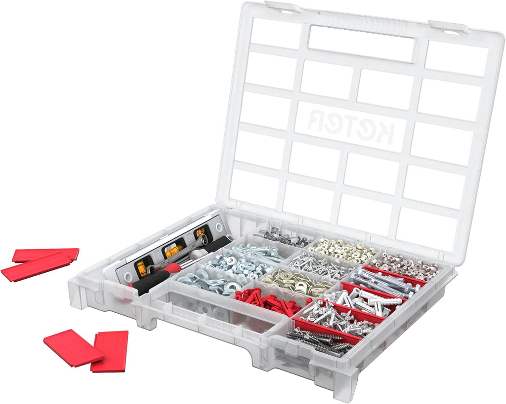 Keter Stack n' Roll Modular DIY 3 Organiser Set, Stackable, Lightweight, Durable, Water Resistant, Black