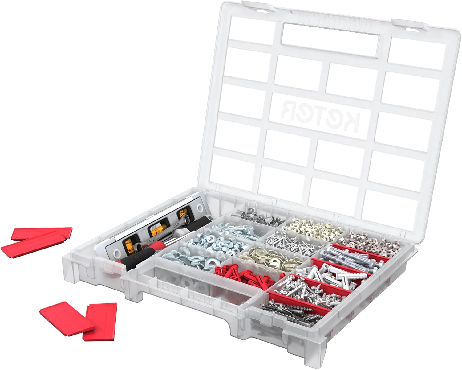 Keter Stack n' Roll Modular DIY 3 Organiser Set, Stackable, Lightweight, Durable, Water Resistant, Black
