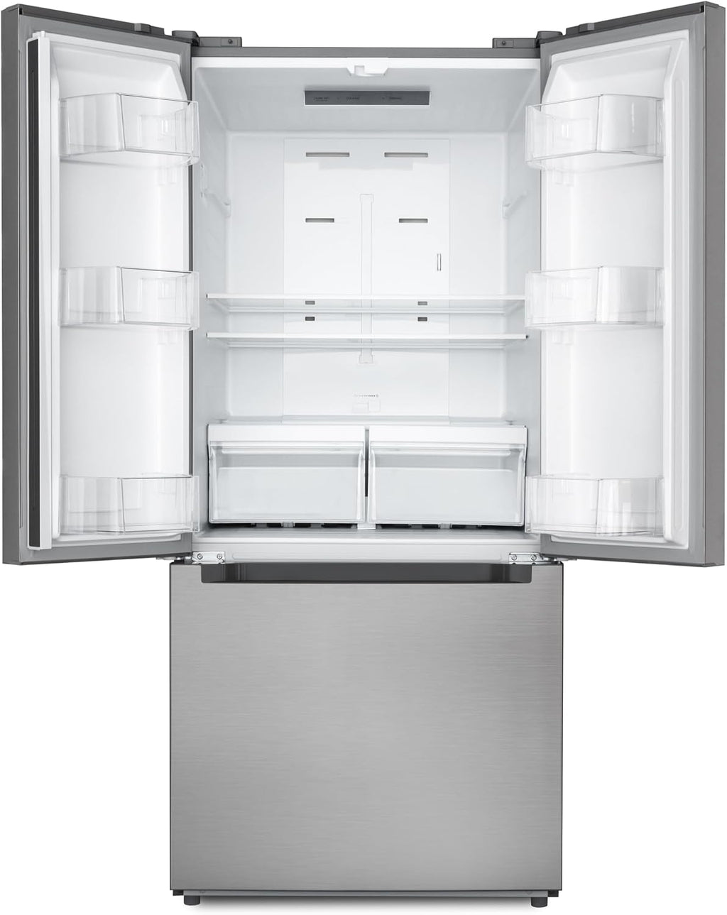 KoolMore 30-Inch and 18.5 cu. ft. Counter Depth French Door Refrigerator with Three Doors and Deep Freezer in Stainless-Steel (KM-RERFDSS-18C)