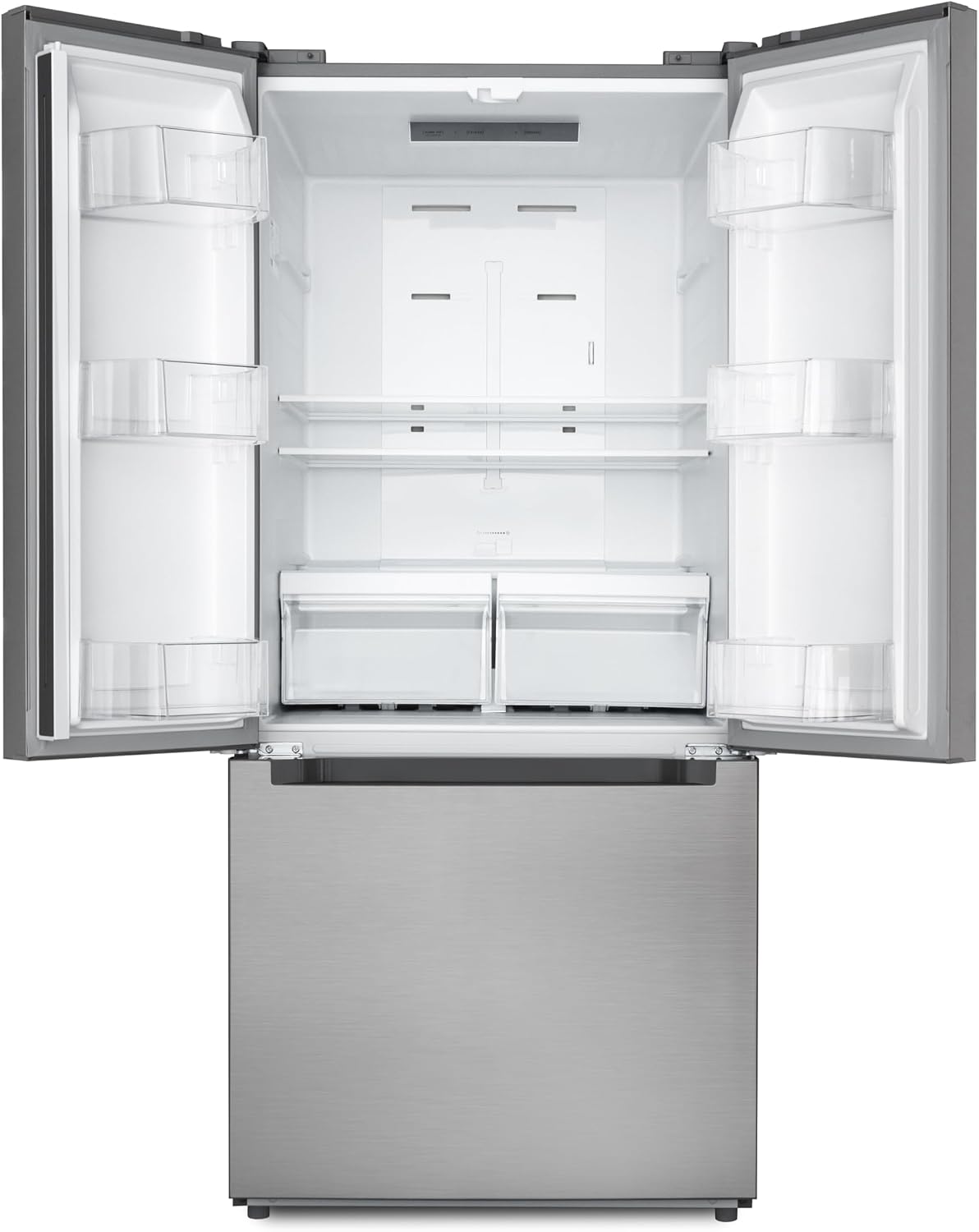 KoolMore 30-Inch and 18.5 cu. ft. Counter Depth French Door Refrigerator with Three Doors and Deep Freezer in Stainless-Steel (KM-RERFDSS-18C)
