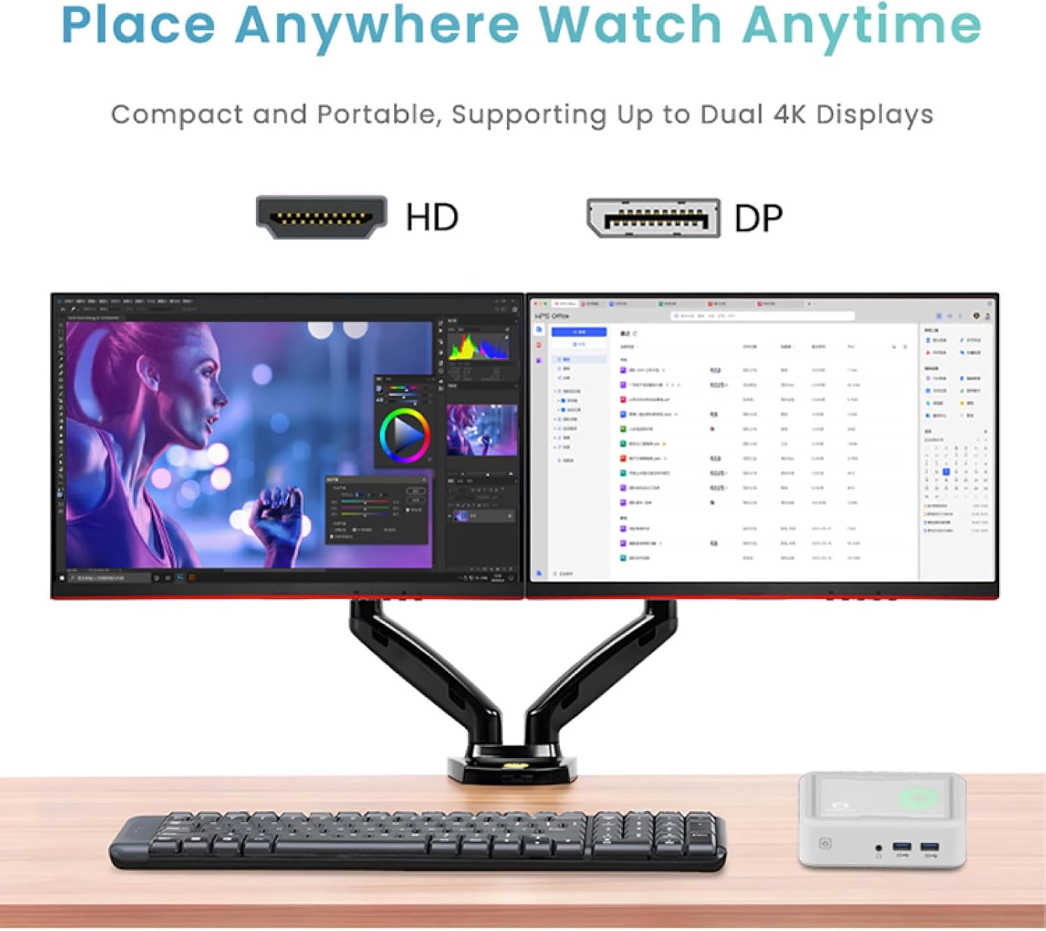 Mini PC AMD Ryzen 5 3550H Mini Computers Up to 3.7GHz 4c/8t, 16GB DDR4, 512GB SSD & M.2 NVME, Gaming PC with Wifi5/BT4.2, Gaming/Office/Design - White