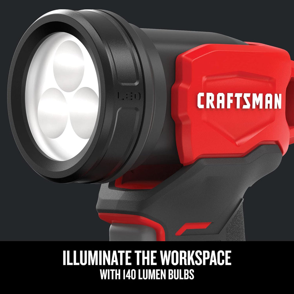 CRAFTSMAN V20 MAX Cordless Power Tool Kit, Circular Saw with 6 1/2 inch Blade, 1/4 inch Impact Driver, 1/2 inch Drill/Driver, LED Task Light, Battery and Charger Included (CMCK401D2AM)