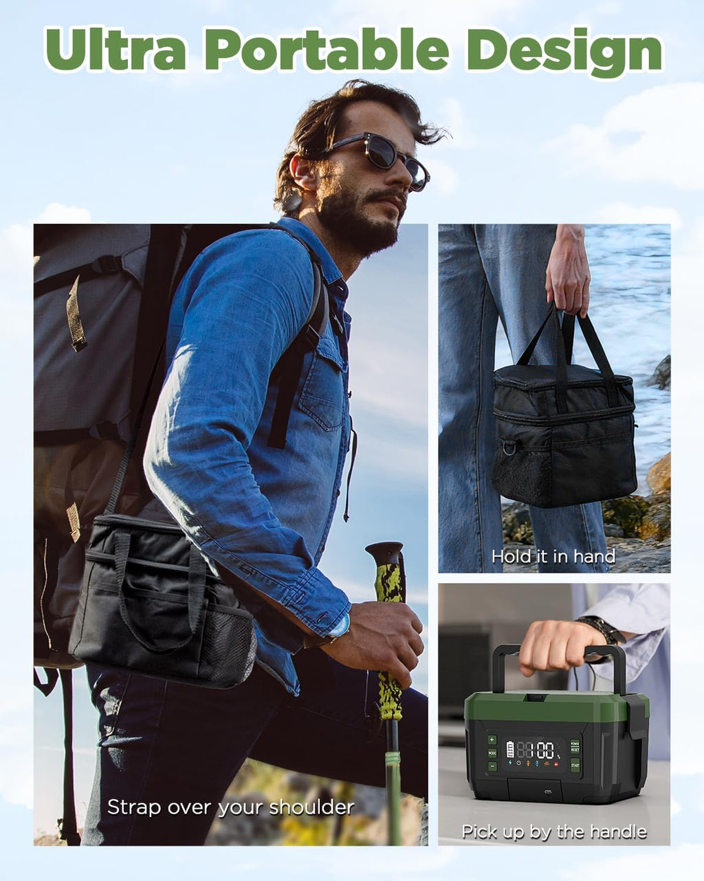 Cordless Electric Lunch Box for Adults – 1.2L Stainless Steel Self-Heating Lunch Box with Dual 20000mAh Removable Rechargeable Batteries, Portable Heated Food Warmer for Work, Travel & Office