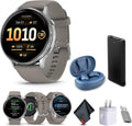 Garmin Venu 4, 45mm, Advanced Fitness and Multisport Tracker GPS Smartwatch, 1.4' AMOLED Display, Built-in Flashlight, 12 Days of Battery Life, Silver with Silver Gray Silicone Band (Watch Bundle)