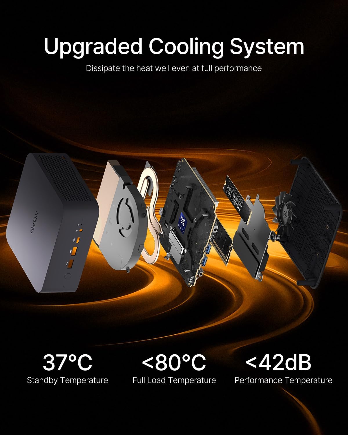 Reatan X7 AI Oculink Gaming Mini PC AMD Ryzen 7 255(Upgraded 8745HS) 32GB DDR5 1TB PCIe4.0 SSD 5600MHz RAM, Desktop Mini Computers Radeon 780M Graphics, 2.5G LAN/HDMI 2.1/2 * 8K USB 4.0/Wi-Fi 7/BT5.4