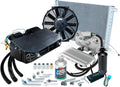 New A/C Universal Kit Underdash Electric Compressor Air Conditioner 12v W/AC Control Panel