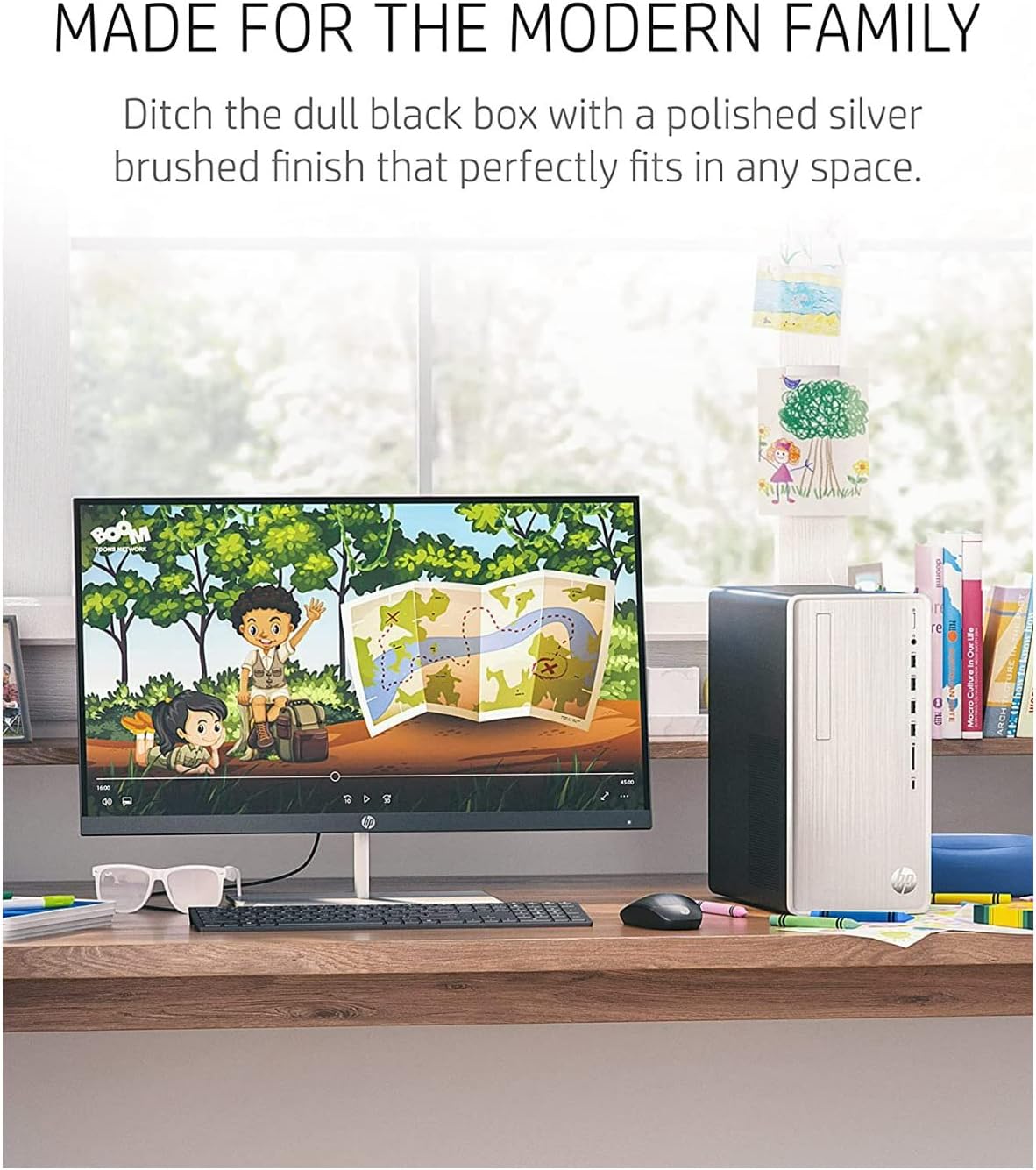 HP Pavilion Desktop PC, AMD Ryzen 5 5600G, 12 GB RAM, 512 GB SSD, Windows 11 Home, Wi-Fi 5 & Bluetooth Connectivity, 9 USB Ports, Wired Keyboard and Mouse Combo, Pre-Built PC Tower (TP01-2040, 2022)