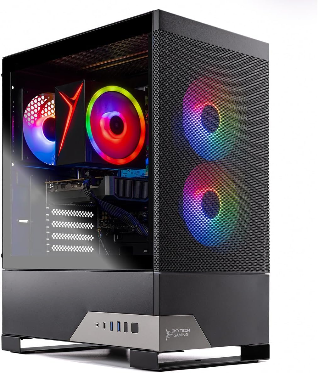 Skytech Gaming Nebula 2 Gaming PC, AMD Ryzen 7 5700 3.7GHz, NVIDIA RTX 5060 Ti 8GB VRAM, 1TB NVMe SSD, 16GB DDR4 RAM 3200, 650W Gold PSU, WI-FI 5, Windows 11, Desktop
