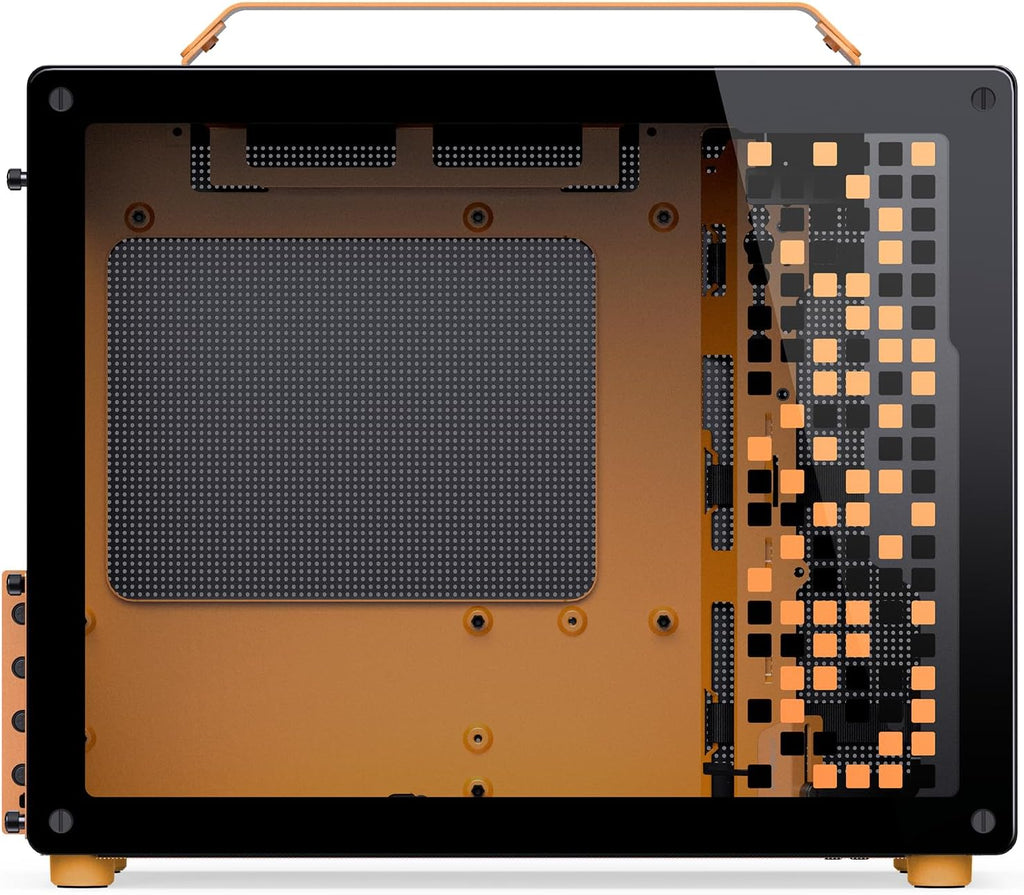 JONSBO/JONSPLUS Z20 Orange/Black Micro-ATX Mini Tower Pc Case,with Detachable Carrying Handle, Mini Size, High-Performance Hardware Compatible, Support 240AIO, H160mm Cooler,Orange/Black