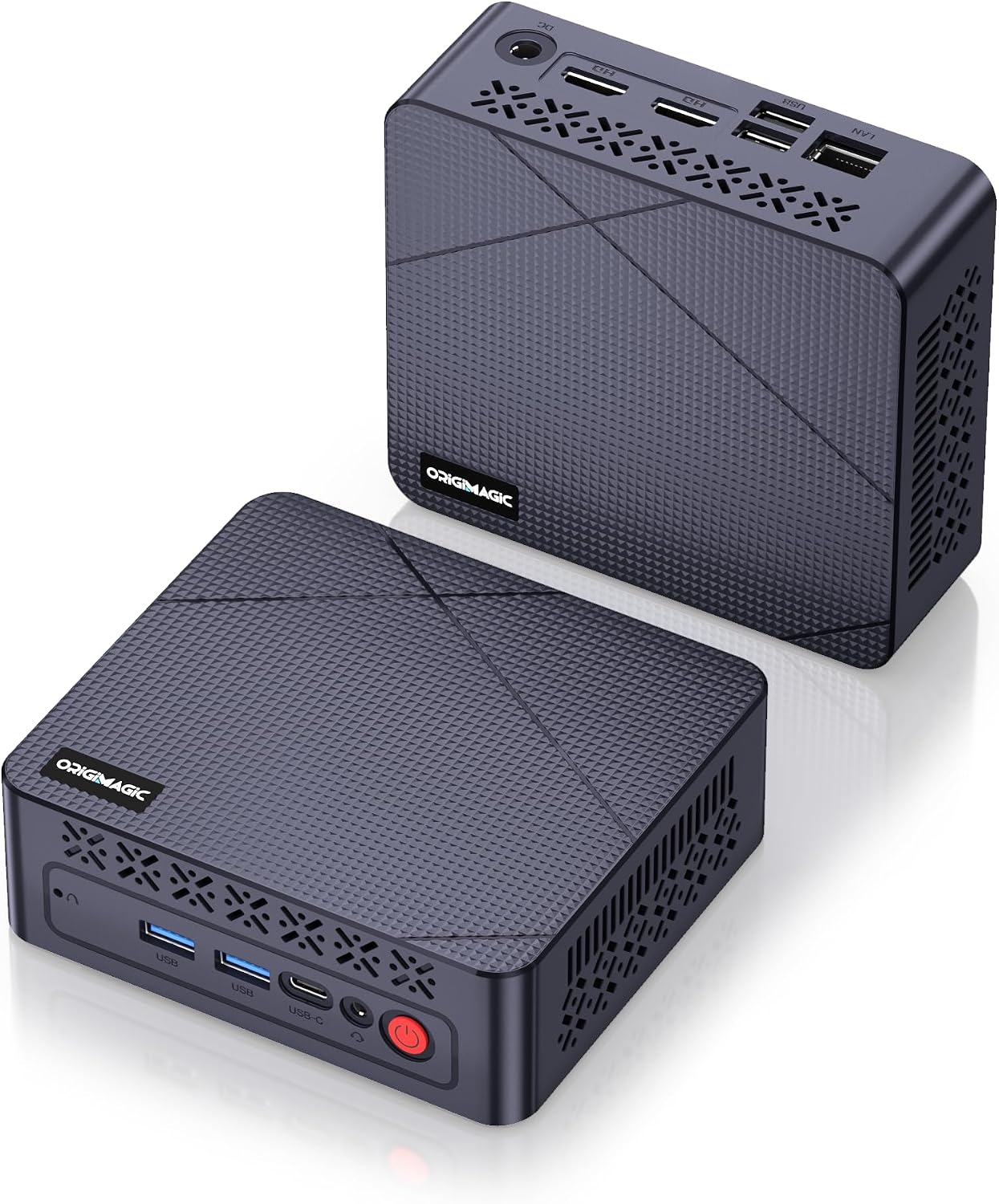 N97 Mini Desktop PC, 16GB RAM 512GB PCIe SSD Mini PC 2.5G LAN (I226V), Dual HDMI, 4K Triple Display, Full Function USB Type-C, Wi-Fi 5, USB 3.2, BT 5.0,Office/Home Use
