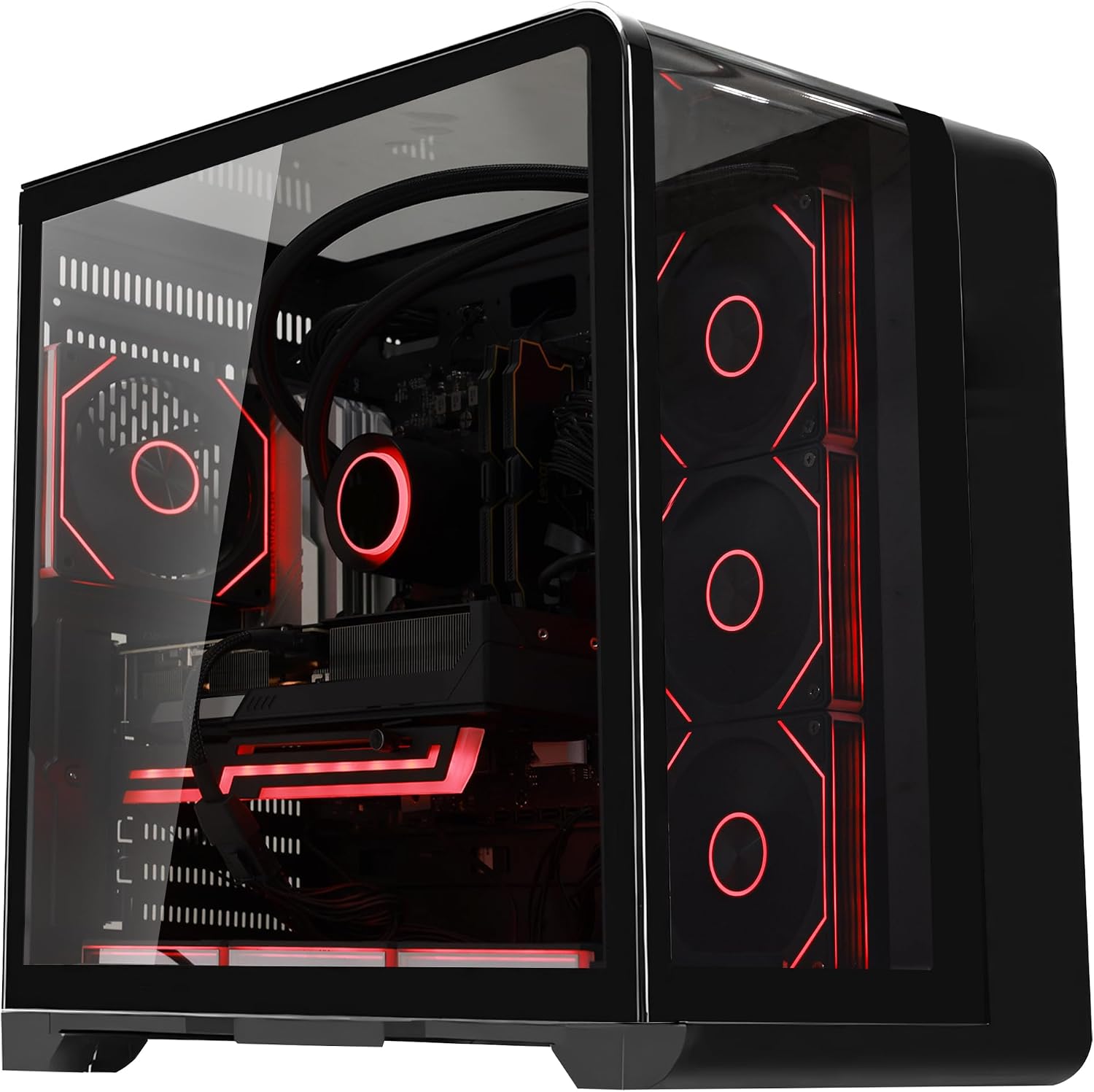 Astral Plus Prebuilt Gaming Tower PC - AMD Ryzen 7 9700X 8-Core 3.8 GHz -RTX 5070 12G GDDR7-16GB DDR5 RAM 6000 MHz-1TB PCIe SSD -850W PSU- WIFI & BT-360mm ARGB AIO-Windows 11 Desktop Computer-Black