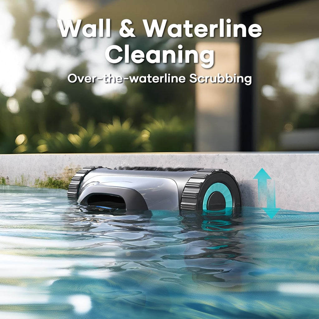 Aiper Scuba S1 Robotic Pool Cleaner, Wall & Waterline Cleaning, Cordless Pool Robot with 4 Modes, Smarter Navigation with High-Precision Sensors（Renewed）