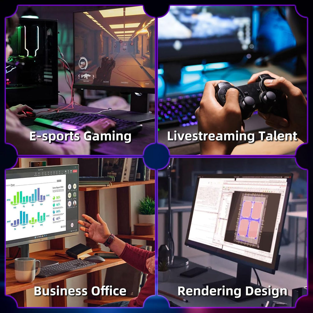 ZER-LON Gaming PC Desktop Computer, Intel Core I5 up to 3.6GHz, RX 550 4G GDDR5, 16G RAM, 512GB SSD, WiFi 5.0, Prebuilt Gaming PC Tower Computer with 5 RGB Fan