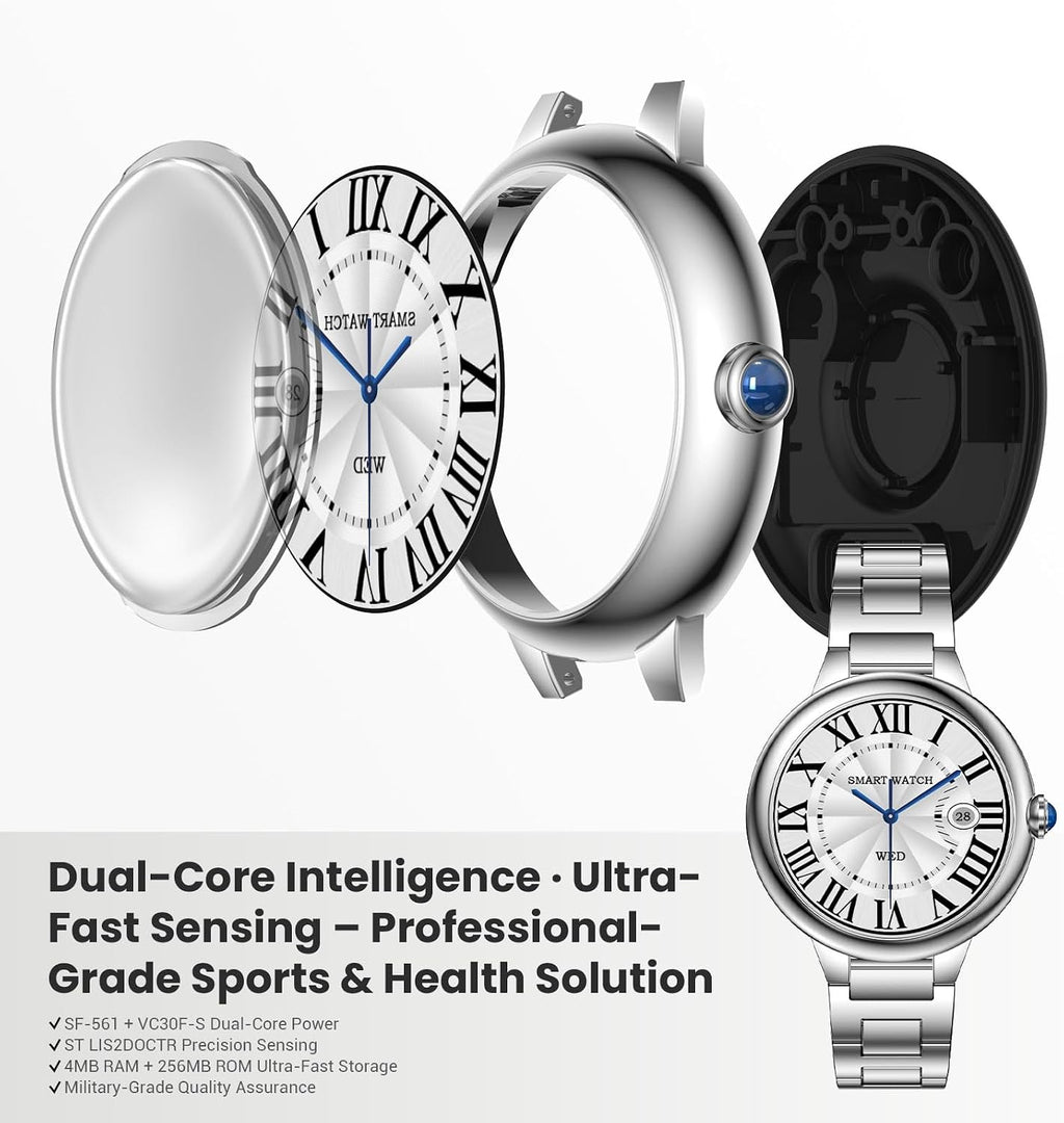 SOUYIE 2026 DA GPT Smart Watch for Women, 1.19' AMOLED Display, AI Customizable Watch Face, Heart Rate, Sleep Monitor, 107 Sports Modes Fitness Tracker, Compatible with iOS & Android