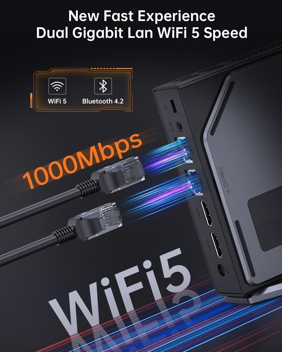 ACEMAGIC N95 (up to 3.6GHz) S1 Mini PC with DIY LCD Screen, 16GB DDR4 512GB M.2 SSD Mini Tower PC, WiFi 5/BT 4.2/4K UHD/Dual LAN