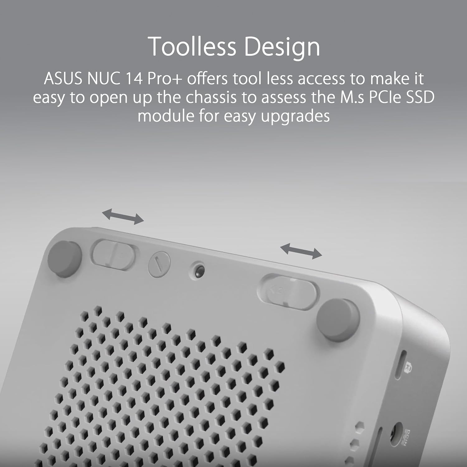 ASUS NUC 14 Pro+ Full System Mini PC with Intel 14th Gen Core Ultra 9 185H, 32GB DDR5 RAM, 1TB PCIe G4x4 NVMe SSD, Thunderbolt 4, Win 11 Home, Silver Aluminum Chassis, VESA Mount Included
