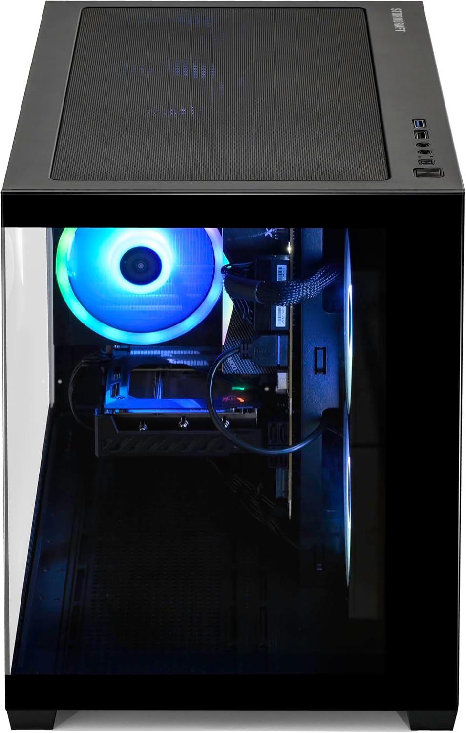 STORMCRAFT Sirius AI Gaming Desktop, AMD R7-8700F, GeForce RTX 5060, 32GB DDR5 6000Mhz RGB Memory, 1TB m.2 NVMe SSD, USB Type-C, VR-Ready, WiFi BT, Windows 11 Home for PC Gamer
