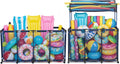 Yescom 2 Pack Pool Float Storage Bin Basket for Toy Raft Noodles Outdoor Metal Frame Mesh Net Rolling Organizer Cart Blue