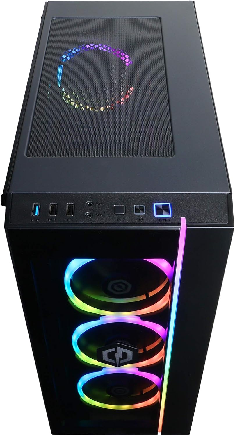 CYBERRPOWERPC Gamer Xtreme VR Gaming PC, Intel Core i5-11600KF 3.9GHz, GeForce RTX 3060 12GB, 16GB DDR4, 500GB PCI-E NVMe SSD, 1TB HDD, WiFi Ready & Win 11 Home (GXiVR8480A11), Black