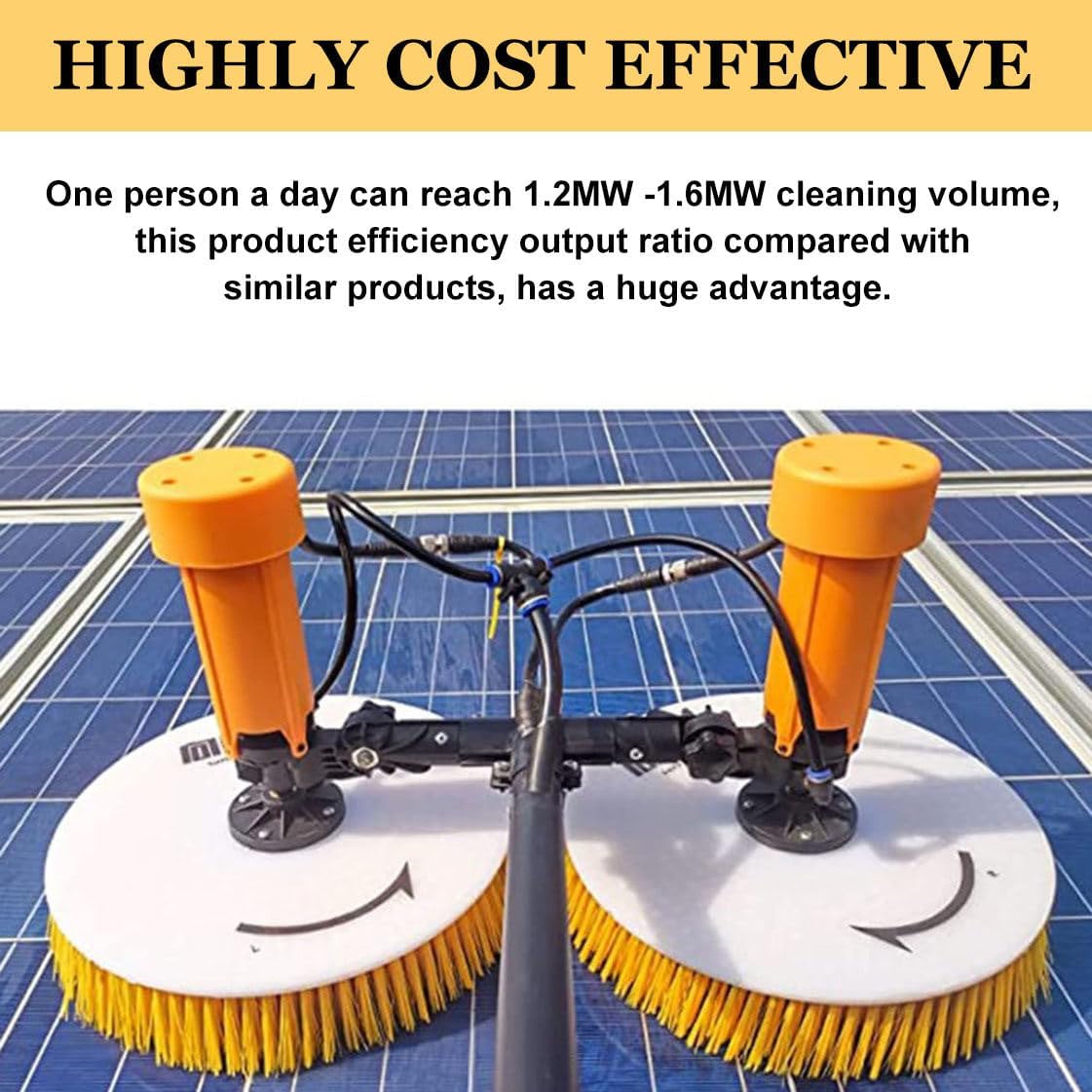 Solar Panel Electric Cleaning Tool, House Water Fed Pole Kit, Electric Water Fed Kit, Extendable Water Fed Pool Cleaning Brush and Other Cleaning Activities,3.5m