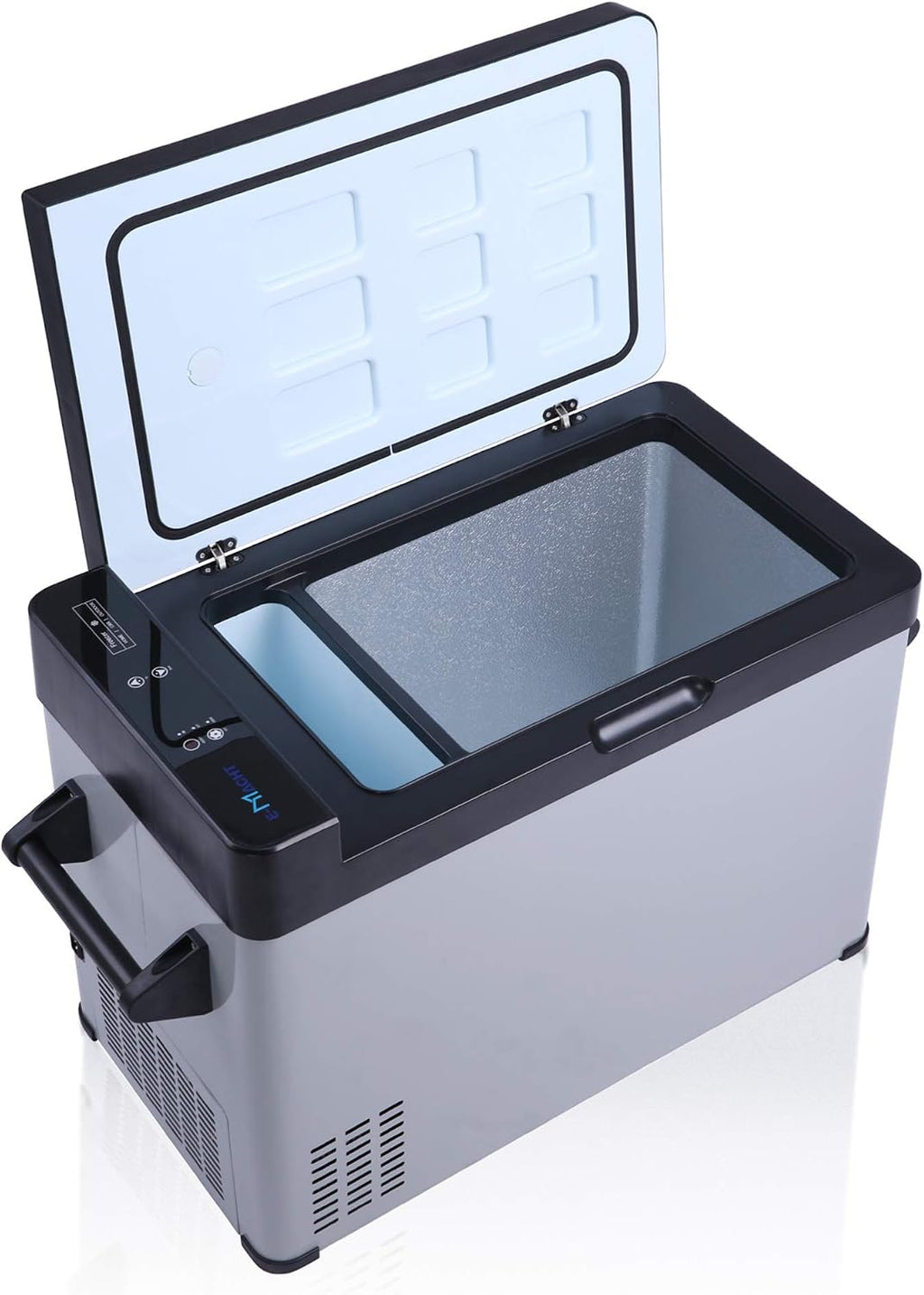 52-Quart Portable Refrigerator Freezer, 2 IN 1, -7.6°F to 68°F Quick Cooling 12V Portable Car Refrigerator with LCD Display for Home, Shockproof Large Cooler for Outdoor RV Camping Travel, One Door