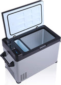 52-Quart Portable Refrigerator Freezer, 2 IN 1, -7.6°F to 68°F Quick Cooling 12V Portable Car Refrigerator with LCD Display for Home, Shockproof Large Cooler for Outdoor RV Camping Travel, One Door