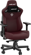 Anda Seat Kaiser 3 Large Gaming Chair for Adults - Ergonomic Maroon PVC Leather Gaming Seat with Lumbar Support, Comfortable Office Chair with Neck Support - Heavy Duty Wide Computer Seat