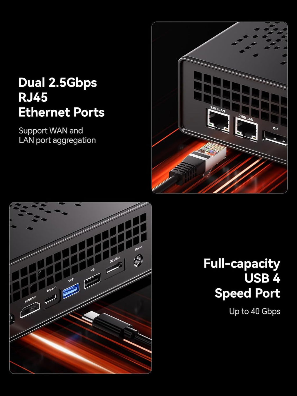 MINISFORUM MS-A1 Workstation Barebone Version Without CPU/RAM/SSD/OS, HDMI/DP/USB-C Triple Display Mini PC, 2x2.5G LAN Port, 4X PCIe SSD Slot, Support AMD AM5 Socket CPU/Discrete Graphics Cards
