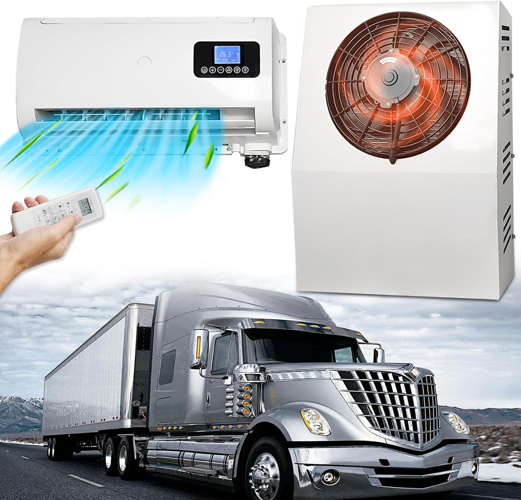 12V DC Air Conditioner 9000 BTU for Truck Praking, Electric Ac Unit Split 12 Volt Air Conditioner - Quiet Fast Cooling Energy Efficient for Semi-Truck, RV, Camper, Trailer, Pickup, Motorhome and Yacht