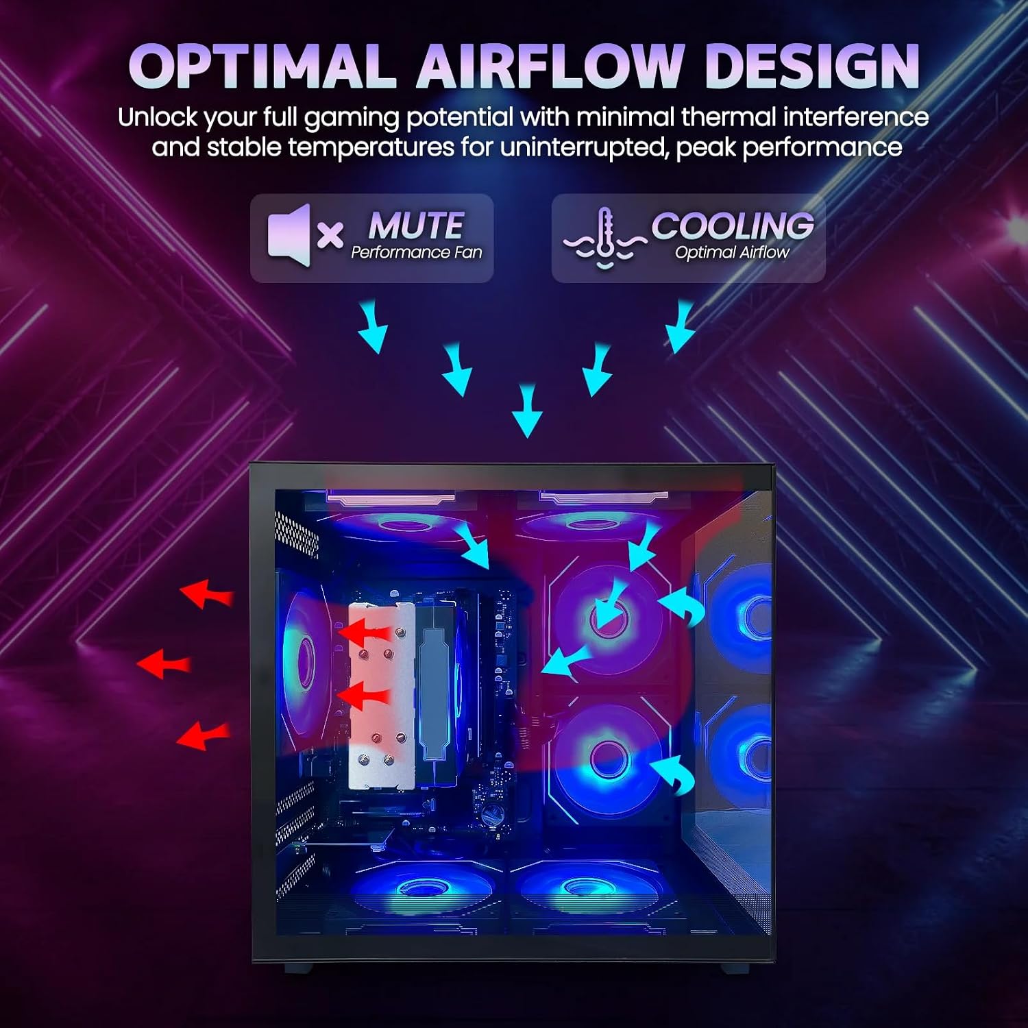 suevery Gaming Desktop Computer | 16G Memory | 512G SSD | AMD Ryzen5 5600GT | 6Core CPU Integration Radeon Vega Graphics | Wi-Fi Prebuilt Gamer Pc Ryzen5 5600GT (Black)