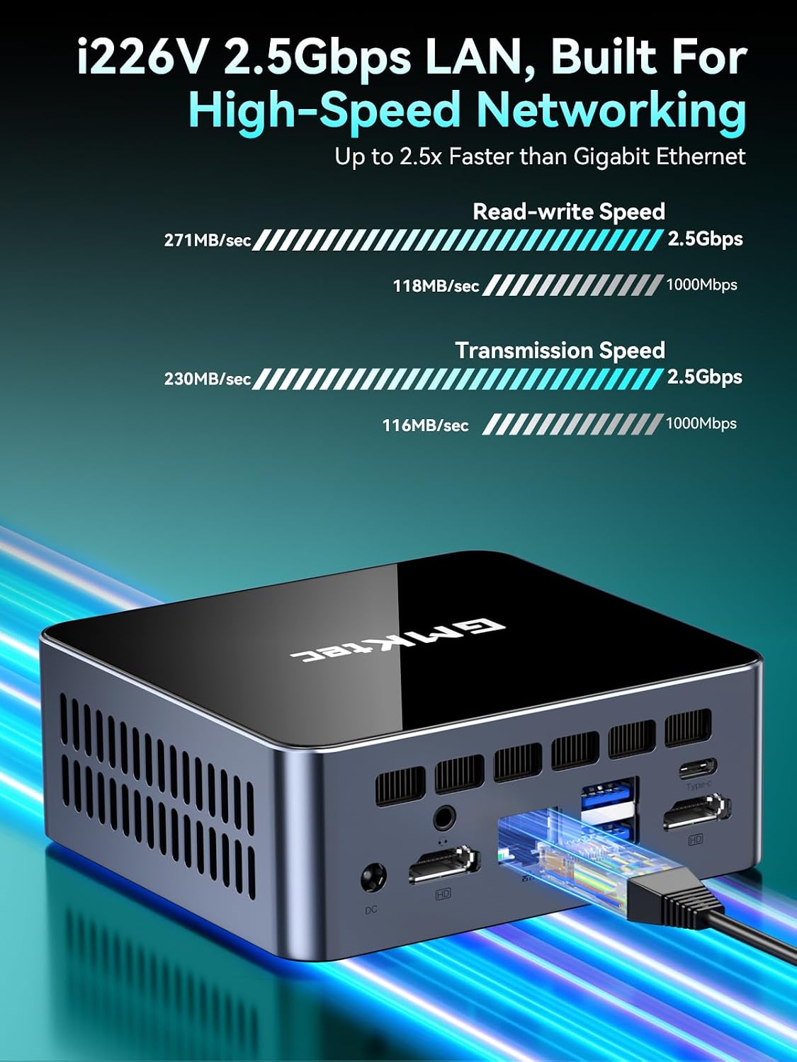 GMKtec M3 Pro Mini PC with Intel Core i5-13500H(12C/16T 4.7 GHz), 32GB DDR4 RAM+1TB NVMe SSD, Mini Desktop Computer Triple 4K Display, WiFi 6, BT5.2, USB-C