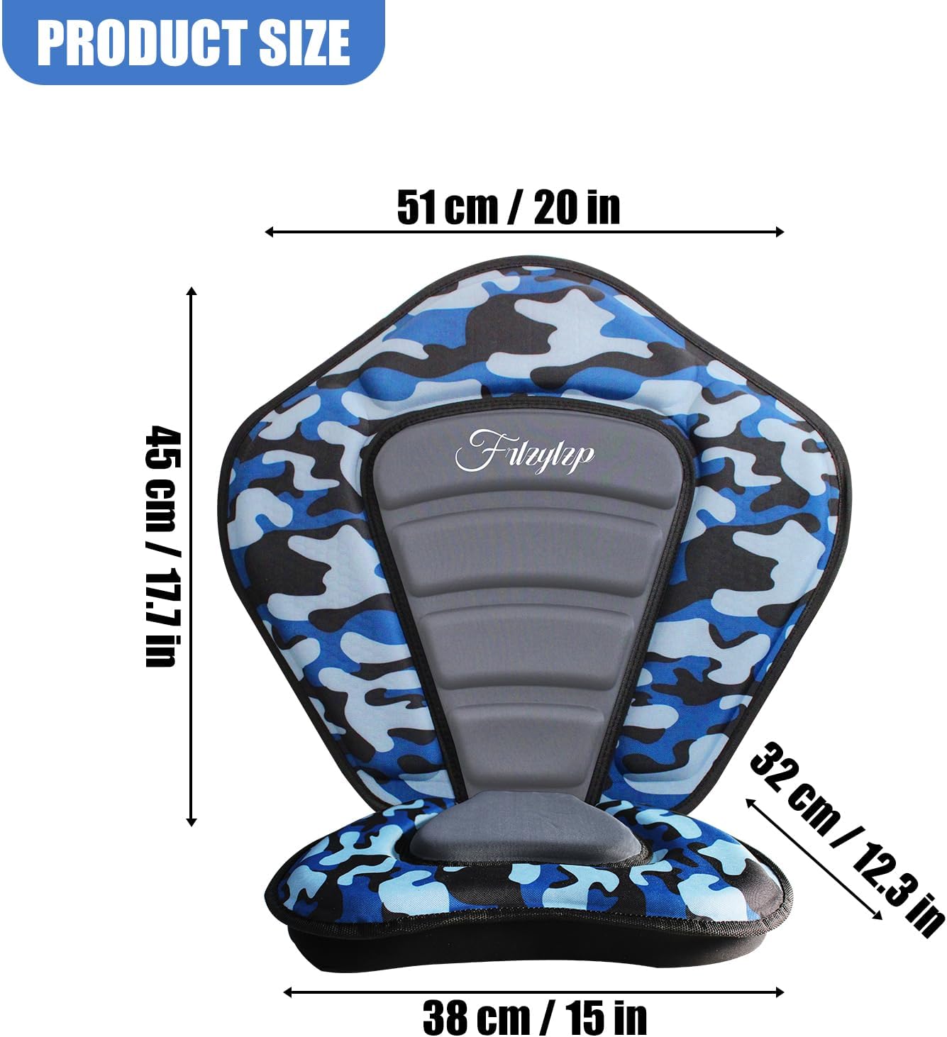 Thickened Kayak Seats - Premium Shockproof Seats with Back Support for Kayaking, Canoeing, Fishing, Paddle Boarding - Comfort, Versatility and Extra Storage
