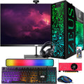 TechMagnet Gaming Desktop PC, Intel i5 4th Gen, Zeus Pro 4, AMD RX 6400, 8GB RAM ARGB, 256GB SSD + 1TB HDD 22 Inch Monitor, RGB Front Panel 385 Patterns, RGB Kit, Windows 11 (Renewed)
