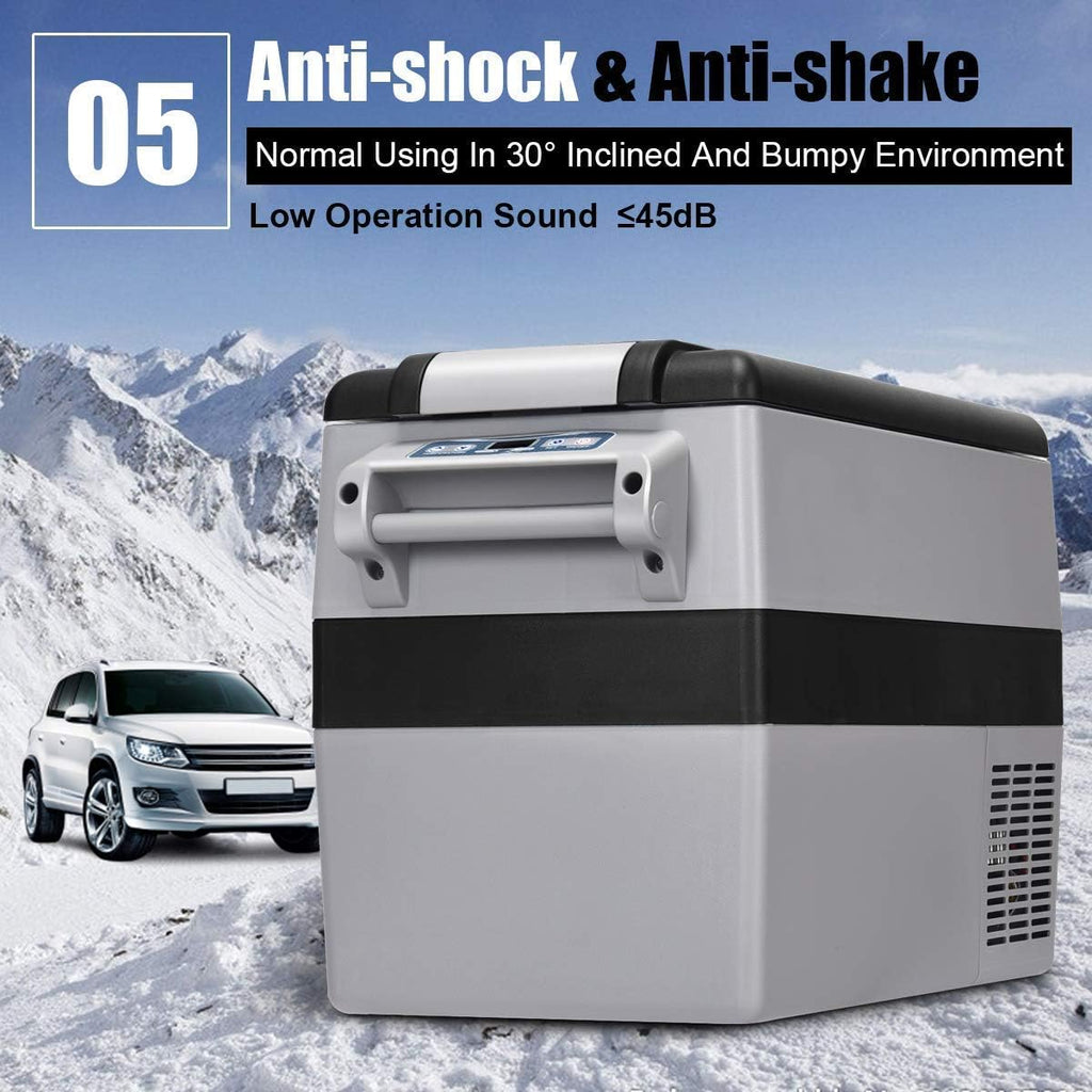 Goplus 44 Quart Portable Refrigerator/Freezer Compact Vehicle Car Mini Fridge Compressor Electric Cooler for Car, Office, Picnic Outdoor and Camping