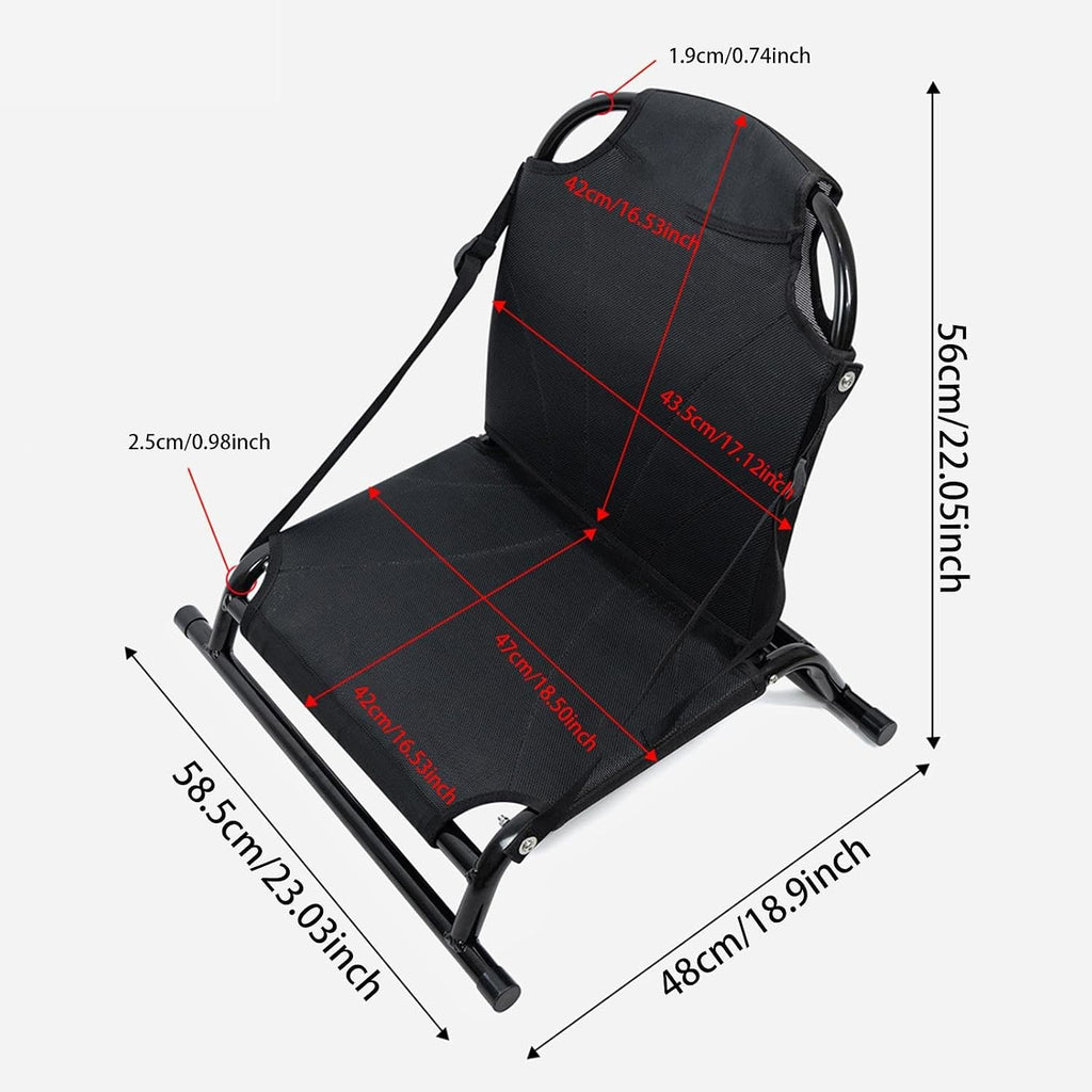 Kayak Seat with Back Support, Portable Foldable Paddle Board Seat for Fishing Drifting Canoeing Bleachers, Kayak Seat Replacements
