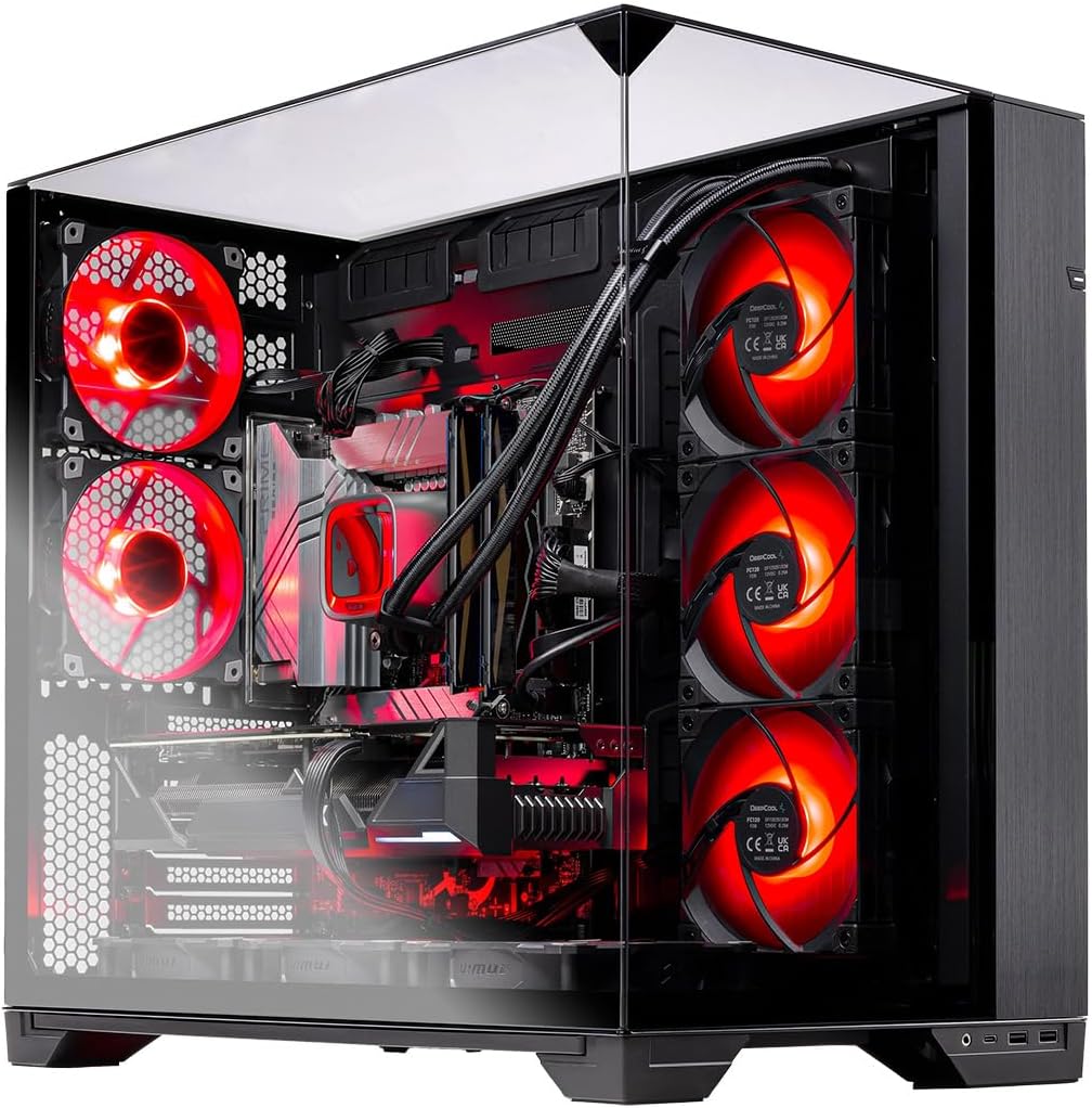 Skytech Gaming O11 Vision Gaming PC, AMD Ryzen 7 9800X3D 4.7GHz, NVIDIA RTX 5070 Ti 16GB VRAM, 2TB Gen4 NVMe SSD, 32GB DDR5 RAM 5600, 850W Gold ATX 3 PSU, 360 ARGB AIO, WI-FI 5, Windows 11, Desktop