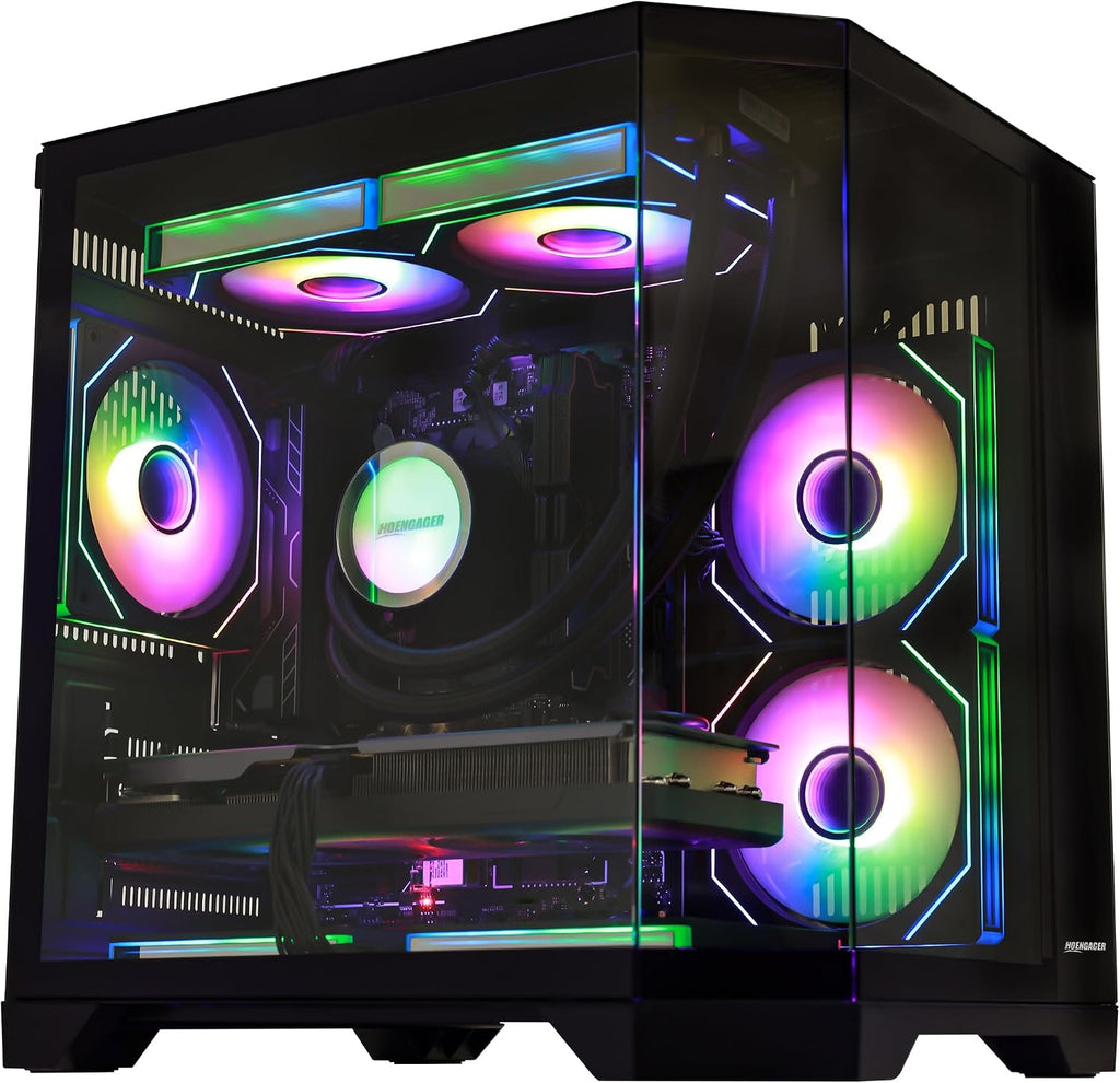 Ocean of Stars AI-Optimized Gaming PC, AMD Ryzen 7 7800X3D 4.2 GHz, RTX 5060 8G, 32GB DDR5 RAM 6000MHz, 1TB PCIe +1TB SATA SSD, 11AC WiFi,Windows 11 64-bit -Black