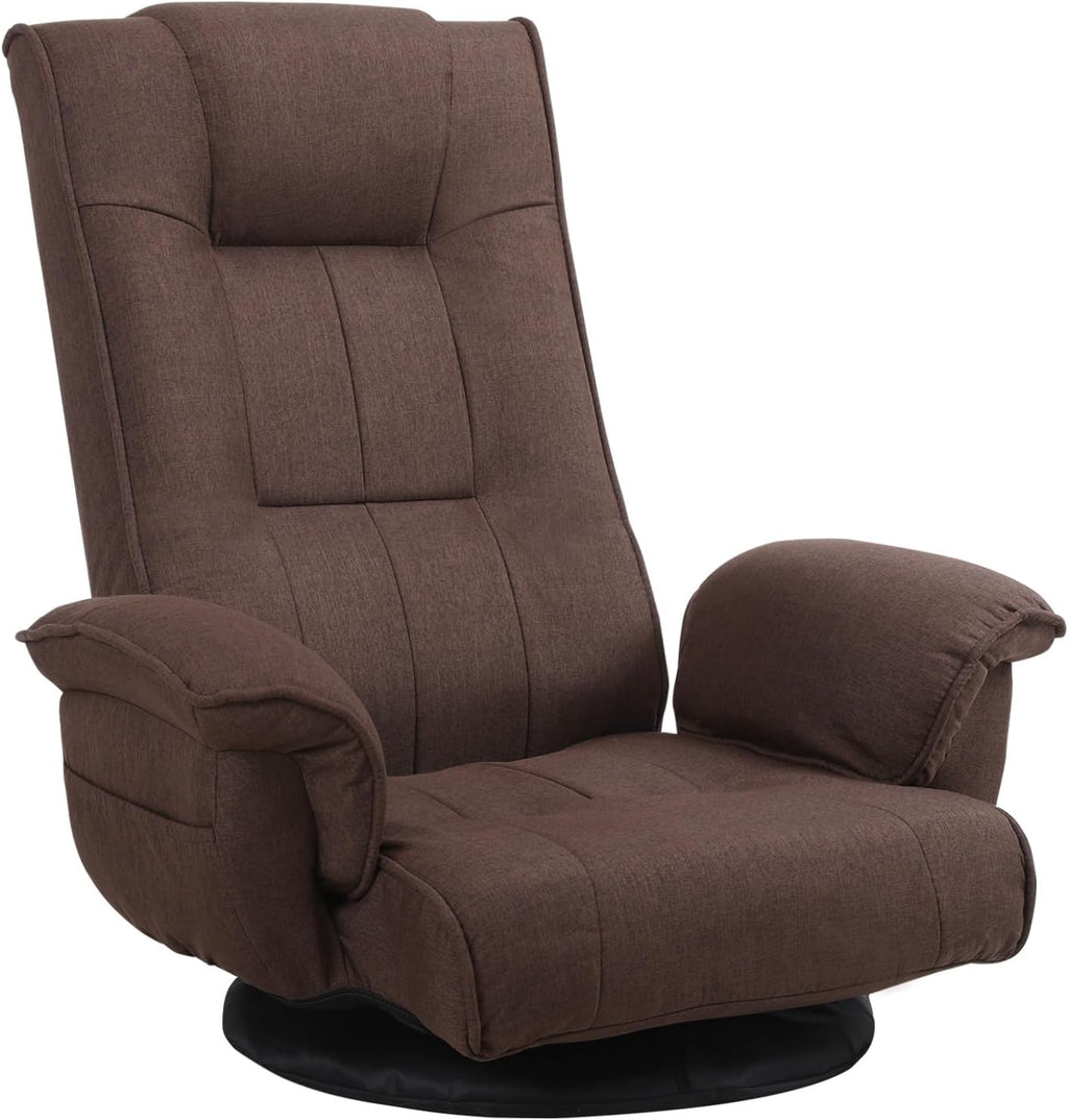 360 Degree Swivle Adjustable Floor Chair, Chaise Lounge Indoor, Folding Lazy Sofa with Armrests and Side Pocket Adults Gaming Chairs for Living Room, Bedroom Factory Price 201 (CO)