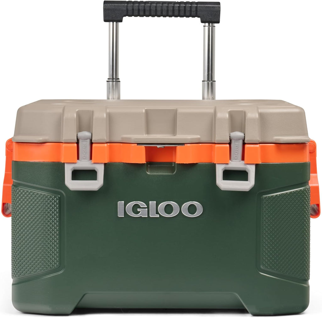 Igloo Trailmate 52Qt Wheeled Cooler, Insulated Hard Shell Ice Chest, Sportsman