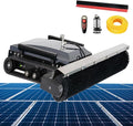 Solar Panel Cleaning Robot - Auto Dry/Wet | 130cm Tracked Brush with 360° Spinning | 20m/Min Speed | 15° Slope Capacity | Includes 45A Battery, 100m Hose & Scraper Kit