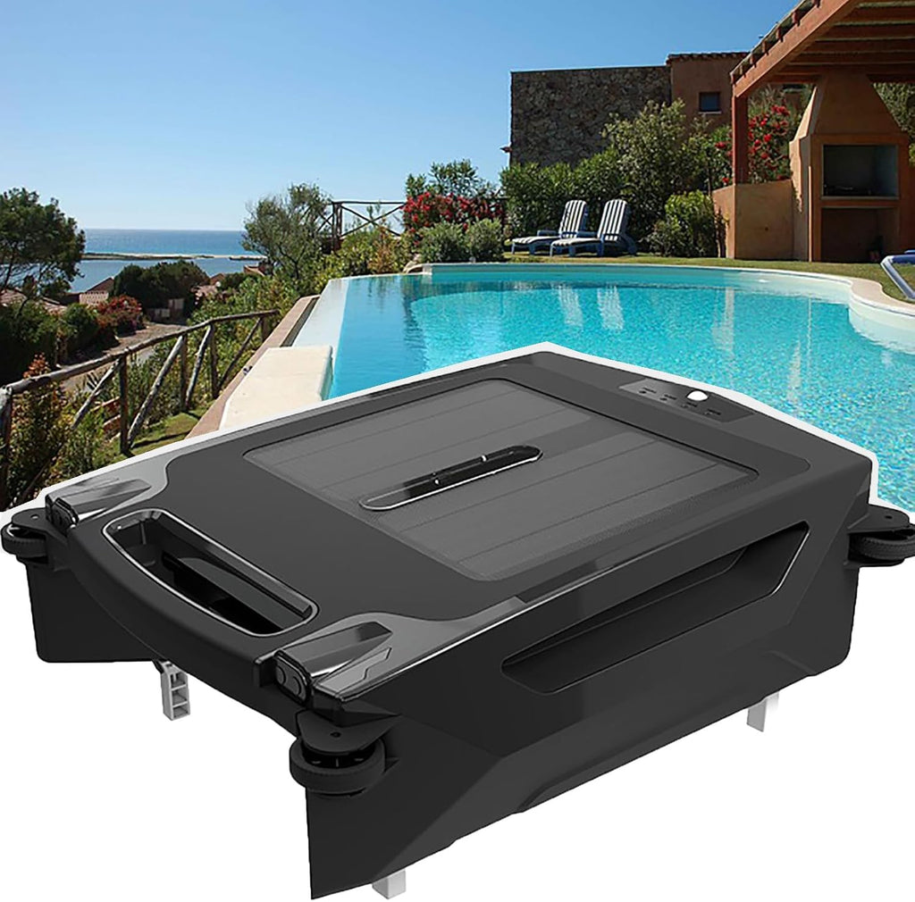 Solar Powered Automatic Robotic Pool Skimmer Cleaner, Solar Pool Cleaner Dual Mode ＆ Overnight Continuous Cleaning, with Obstacle Avoidance, for All Swimming Pool