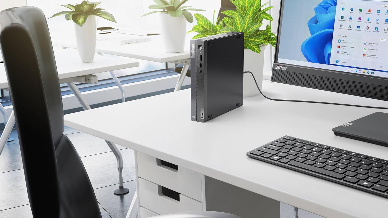 Lenovo ThinkCentre neo 50q Gen 4 Mini Desktop Computer, 8-core Intel Core i5-13420H, 16GB RAM, 1TB SSD, Display Port + HDMI, WiFi 6, RJ-45, USB-C, Wired Keyboard & Mouse, Windows 11 Pro